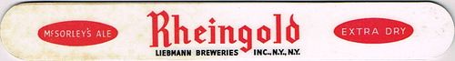1949 Rheingold Beer/McSorley's Ale Foam Scraper New York (Brooklyn) New York