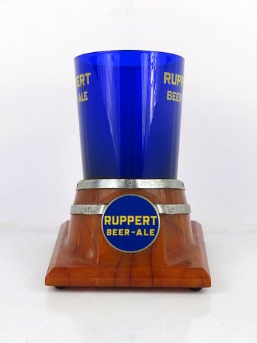 1940 Ruppert Beer-Ale (cobalt) Foam Scraper Caddy New York New York