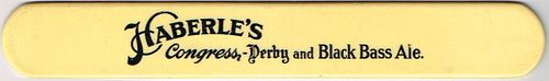 1934 Haberle's Congress Derby and Black Bass Ale Foam Scraper Syracuse New York
