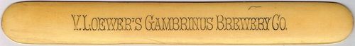 1905 V. Loewer's Gambrinus Brewery Foam Scraper New York New York