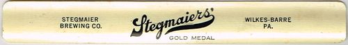 1940 Stegmaier's Beer Foam Scraper Wilkes-Barre Pennsylvania