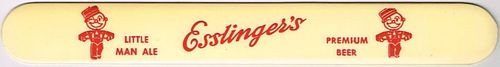 1940 Esslinger's Premium Beer/Little Man Ale Foam Scraper Philadelphia Pennsylvania