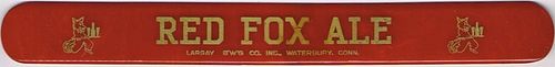 1936 Red Fox Ale Foam Scraper Waterbury Connecticut