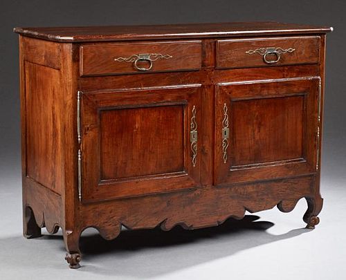 French Provincial Carved Pine and Oak Sideboard, e