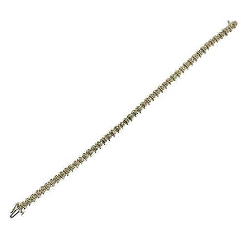 14k Gold Diamond S Link Bracelet