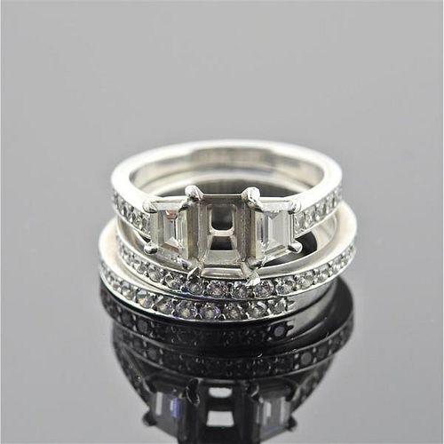 Platinum Diamond Engagement Wedding Ring Setting 