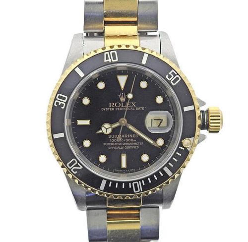 Rolex Submariner Date Two Tone Automatic Watch 16613