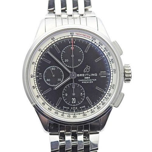 Breitling Premier Chronograph Stainless Steel Automatic Watch A13315
