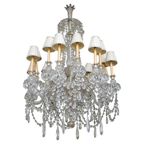 Baccarat French Large 16 Arm Crystal Chandelier