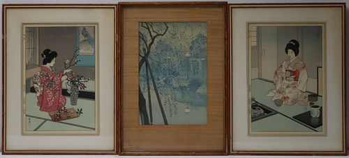 (3) SHIRO KASAMATSU Prints (Japanese, 1898-1911)