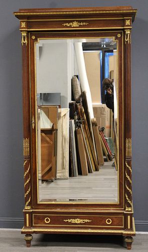 Linke Quality Bronze Mounted Mirrored Armoire.