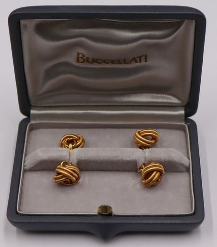 JEWELRY. Pair of Buccellati 18kt Gold Cufflinks.