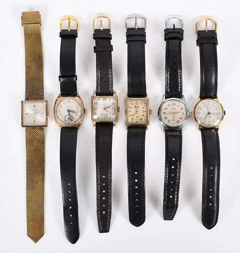 Group of Six Watches Including Elgin