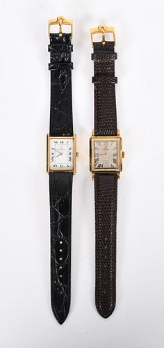 Two Omega Rectangular Watches