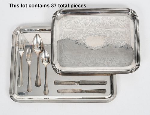 A Group of Christofle Silver Plated Tableware