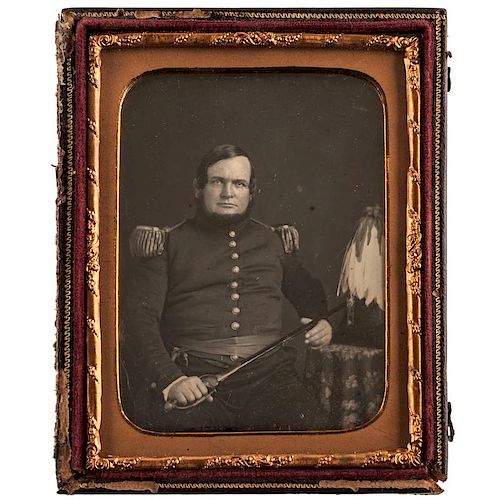 Quarter Plate Daguerreotype of Colonel Andrew McClain, Plus Pennsylvania Militia Commissions