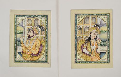 A Pair of Illuminated Indian Portraits