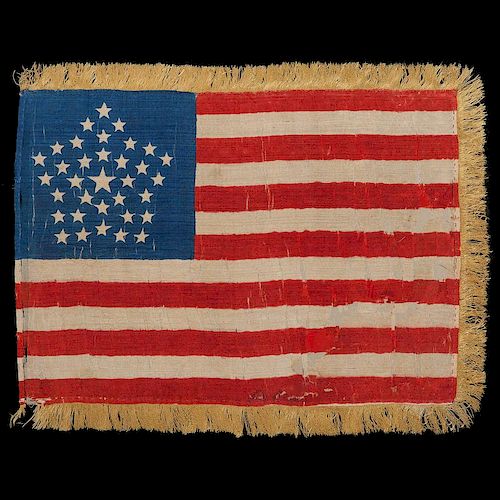 Civil War-Period 35-Star American Parade Flag with Great Star Pattern