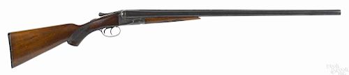 Fox Sterlingworth double barrel side by side hammerless shotgun, 12 gauge, with a checkered pistol
