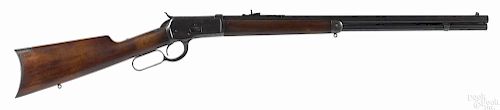 Winchester model 1892 lever action rifle, 44-40 caliber, made in 1908, with a 24'' octagonal barrel