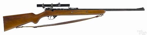 Erma, Germany single shot bolt action rifle, .22 caliber, with a hardwood stock