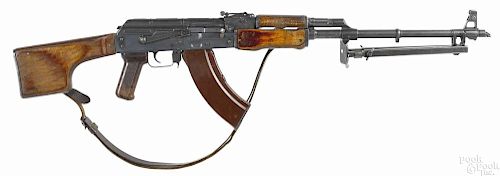 Russian RPK semi-automatic rifle, with an AK-47 receiver, 7.62 x 39 mm, with an attached bi-pod