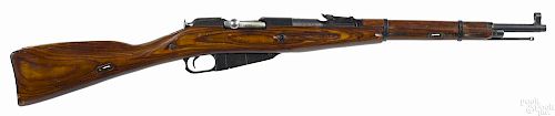 Two Russian military Mosin-Nagant rifles, to include a model 1938 carbine, 7.62 x 54R caliber