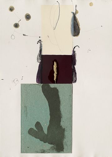 James Brown Manierist Herbarium. (1995). Farblithographie und Collage auf Velin. 79 x 58 cm (79 x 58 cm). Signiert und nummeriert. - Blatt technikbedi