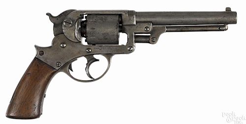 Starr double action percussion six-shot revolver, .44 caliber, with a 6'' round barrel.