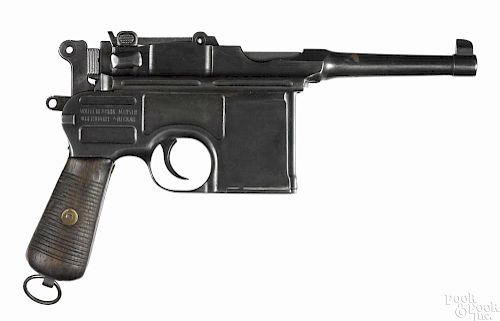 Mauser Broomhandle model 1896 commercial semi-automatic pistol, .30 caliber