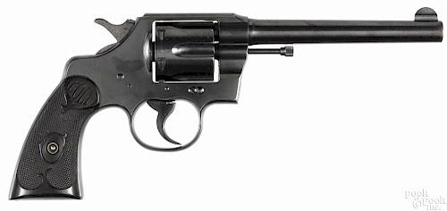 Colt Army Special six-shot revolver, .38 special caliber, made in 1924, with a 6'' barrel.