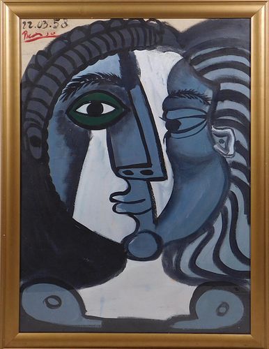 Style of Pablo Picasso: Tete de Femme