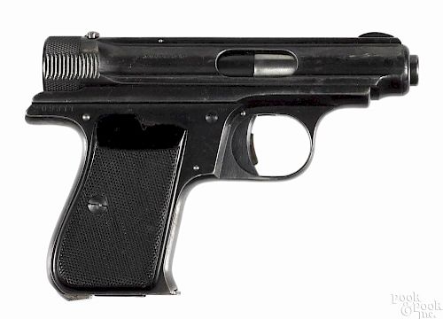 J. P. Sauer model 1913 commercial semi-automatic pistol, 7.65 mm, with a 3'' barrel. Serial #209311