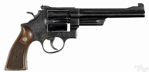 Smith & Wesson model 57 six-shot revolver, converted from .41 magnum to .357 magnum