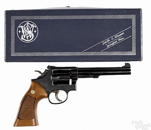 Smith & Wesson model 14-4 K-38 Masterpiece six-shot revolver, .38 special caliber