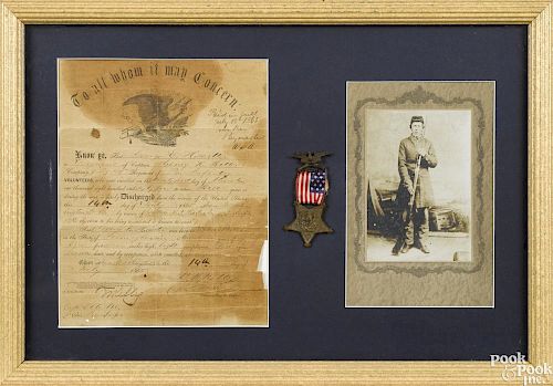 Civil War discharge paper for George E. Heartter, of the 184th regiment