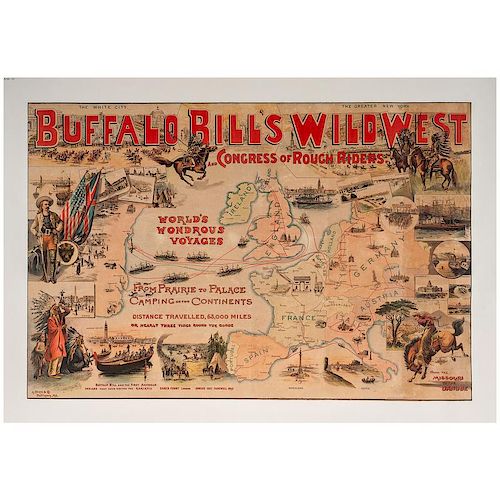 Buffalo Bill's Wild West and Congress of Rough Riders, Poster by Hoen
