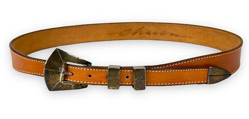 Ron Henry Sterling Silver & Leather Belt