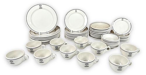 (48 pc) Vintage Hotel Lowry Dinnerware Set