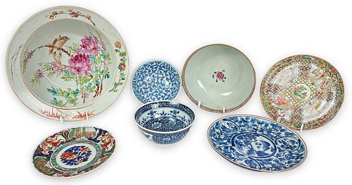 (7 pc) Vintage Chinese Porcelain Bowls & Plates