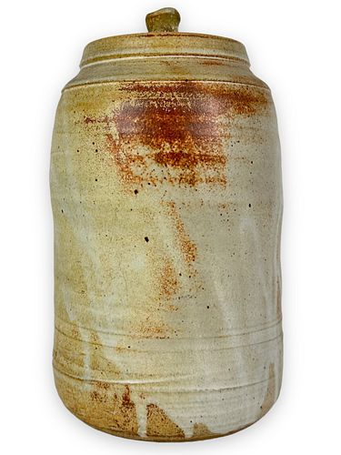 Large Warren MacKenzie Studio Pottery Lidded Jar