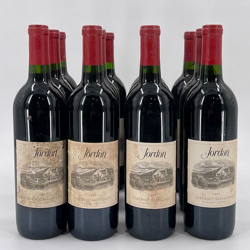 Jordan Winery 1997 Cabernet Sauvignon twelve bottles in crate