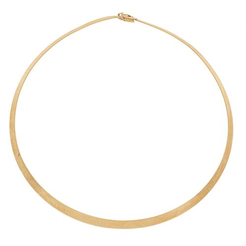 14k Yellow Gold Omega Necklace