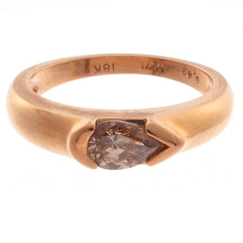 Colored Diamond, 18k Rose Gold Ring