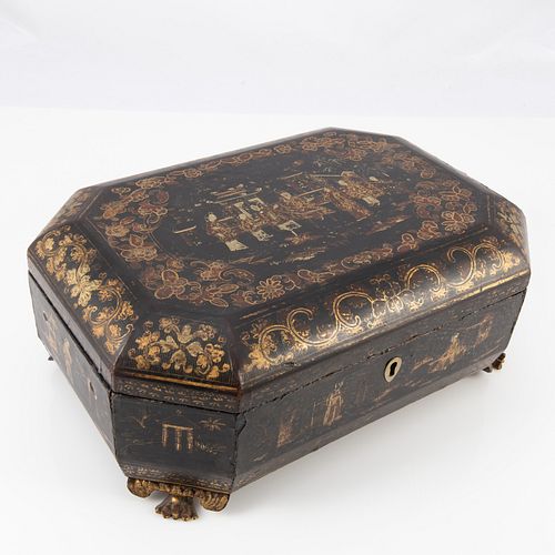 Chinese Export Lacquer Table Box