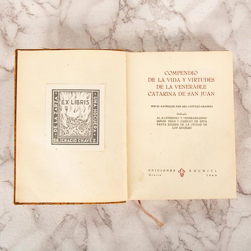 Castillo Grajeda, José del. Compendio de la Vida y Virtudes de la Venerable Catarina de San Juan. México: Ediciones Xóchitl, 1946.