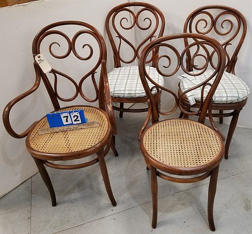 SET 4 THONET BENTWOOD CHAIRS