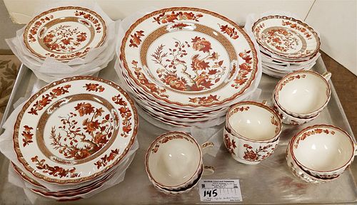TRAY 40PC. SPODE "INDIAN TREE" DINNER SERVICE