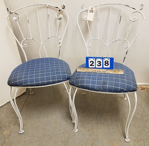 PR. WROUGHT PATIO TABLE CHAIRS