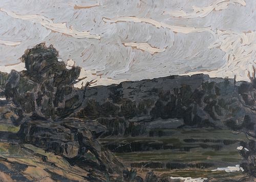 Eugene Brouillard, “Landscape near Lyons”